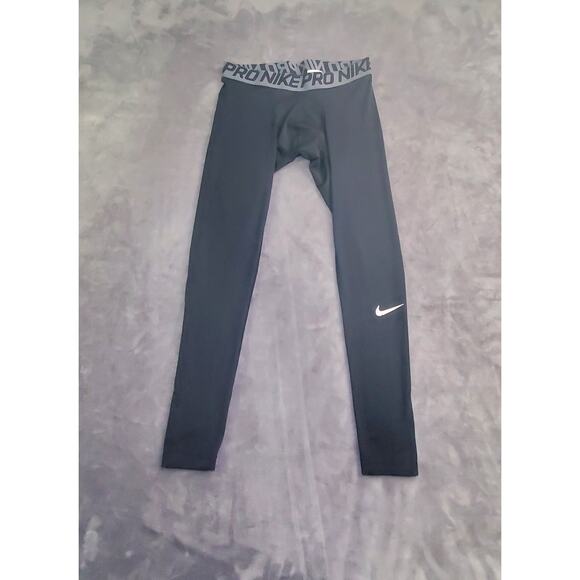 Nike Pro Dri-FIT Mens Sz M Training Tights Compression Pants Black Gym C22-16 - Picture 1 of 8